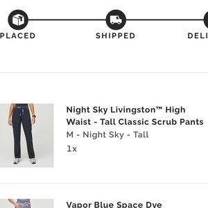 Figs Night sky high waisted Livingston scrubs medium tall